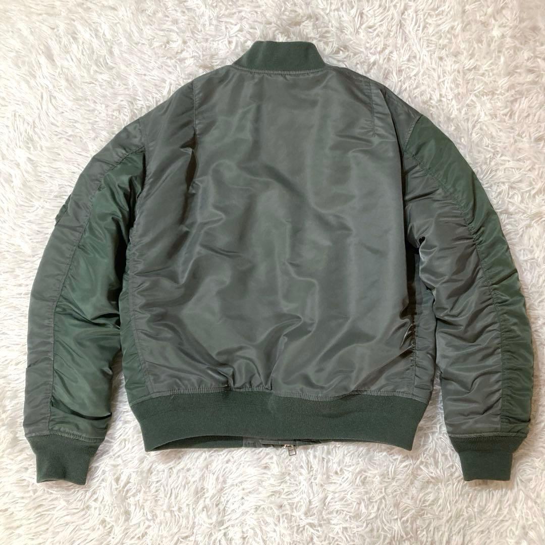 BEAMS MA-1 左右クレイジーパターン　裏地キルティング仕様 Mサイズ