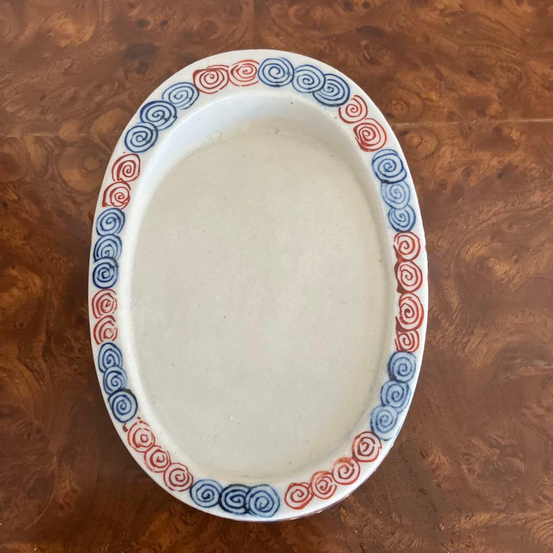 九谷焼き　大明萬暦年製　硯（スズリ）鳳凰　龍　大聖寺伊万里