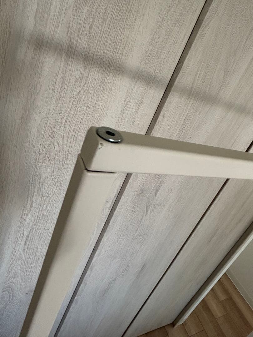 ハンガーラック 幅90cm 底板あり　ホワイト