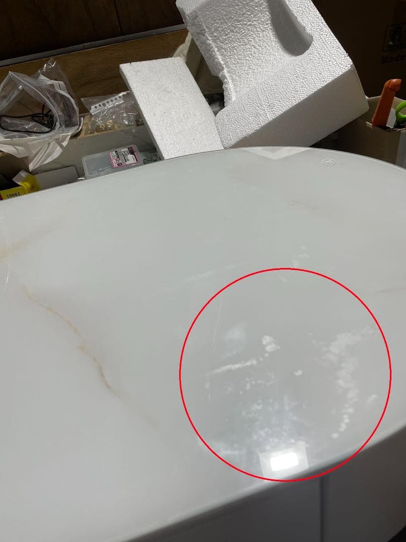 モダン ホワイト ドレッサー 訳あり品 デスクのみ J201-100-49