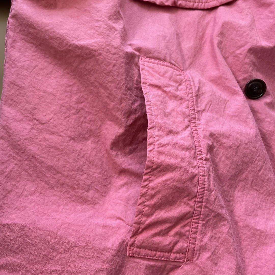 nest Robe スーピマコットン　フラップコートピンク ハーフ丈