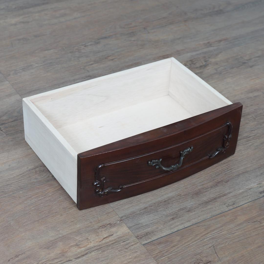 【新品・未使用】　アンティーク調　5段チェスト　猫脚　手掘り仕上げ