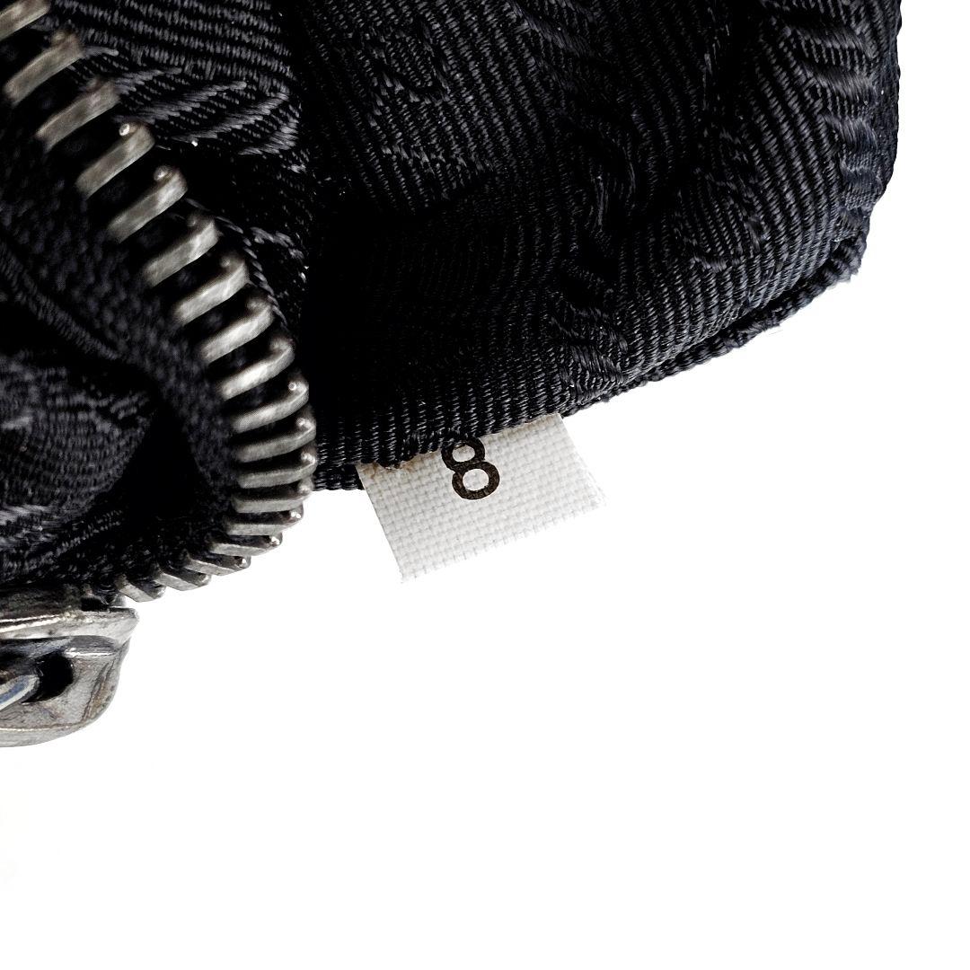 美品 プラダ PRADA 三角ロゴ レザー切替 ショルダー メッセンジャーバッグ