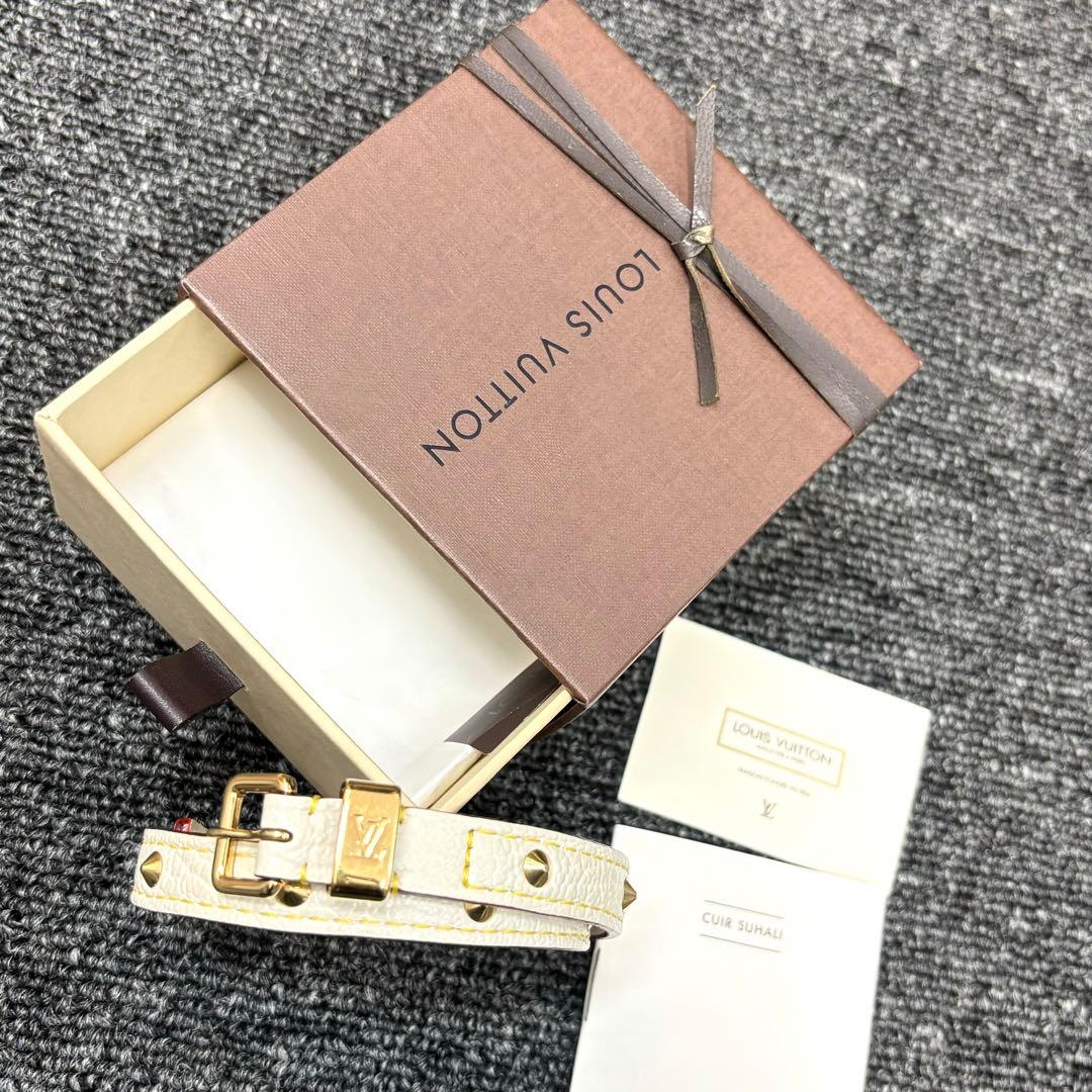 ★極美品★ルイヴィトン M91846 スハリ ブラスレ ドゥブルトゥール 白系