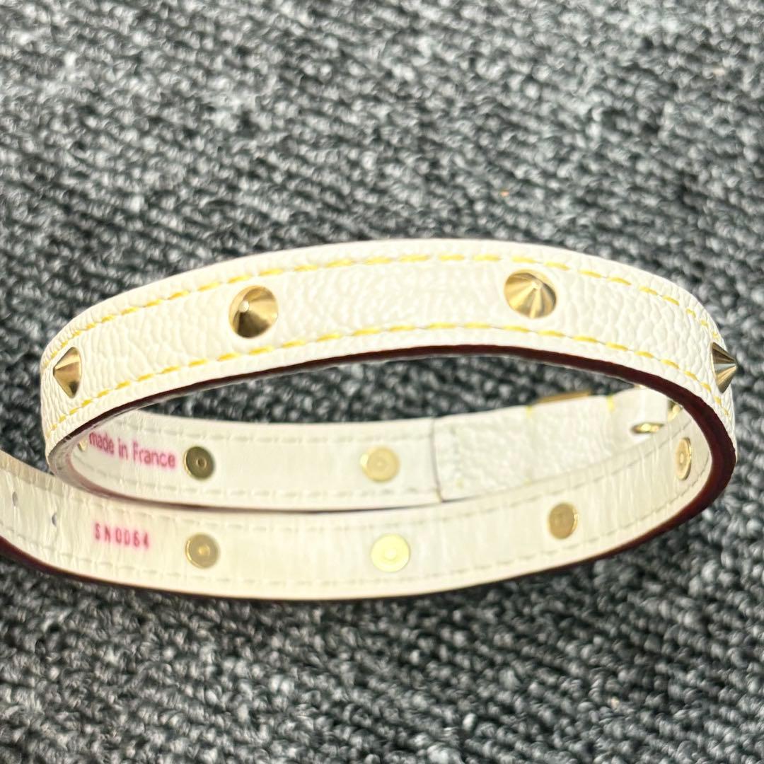 ★極美品★ルイヴィトン M91846 スハリ ブラスレ ドゥブルトゥール 白系