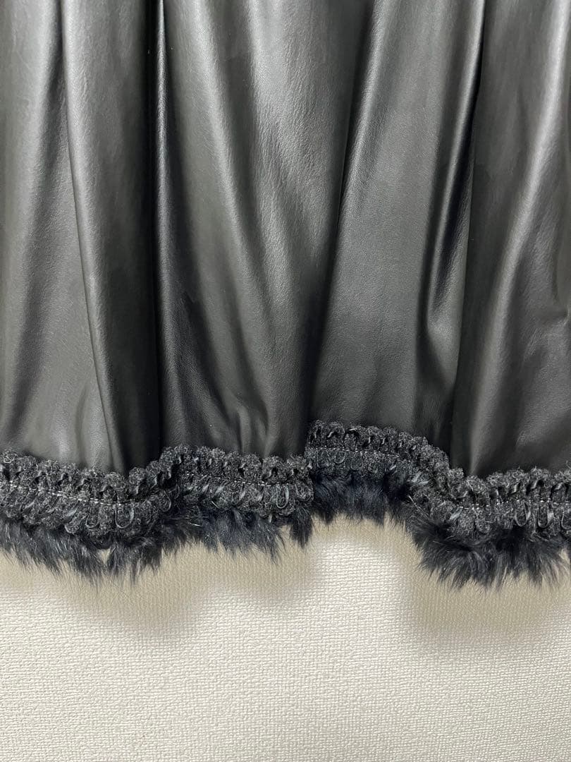 ルネ　Rene エコレザーファーブレード　スカート 36