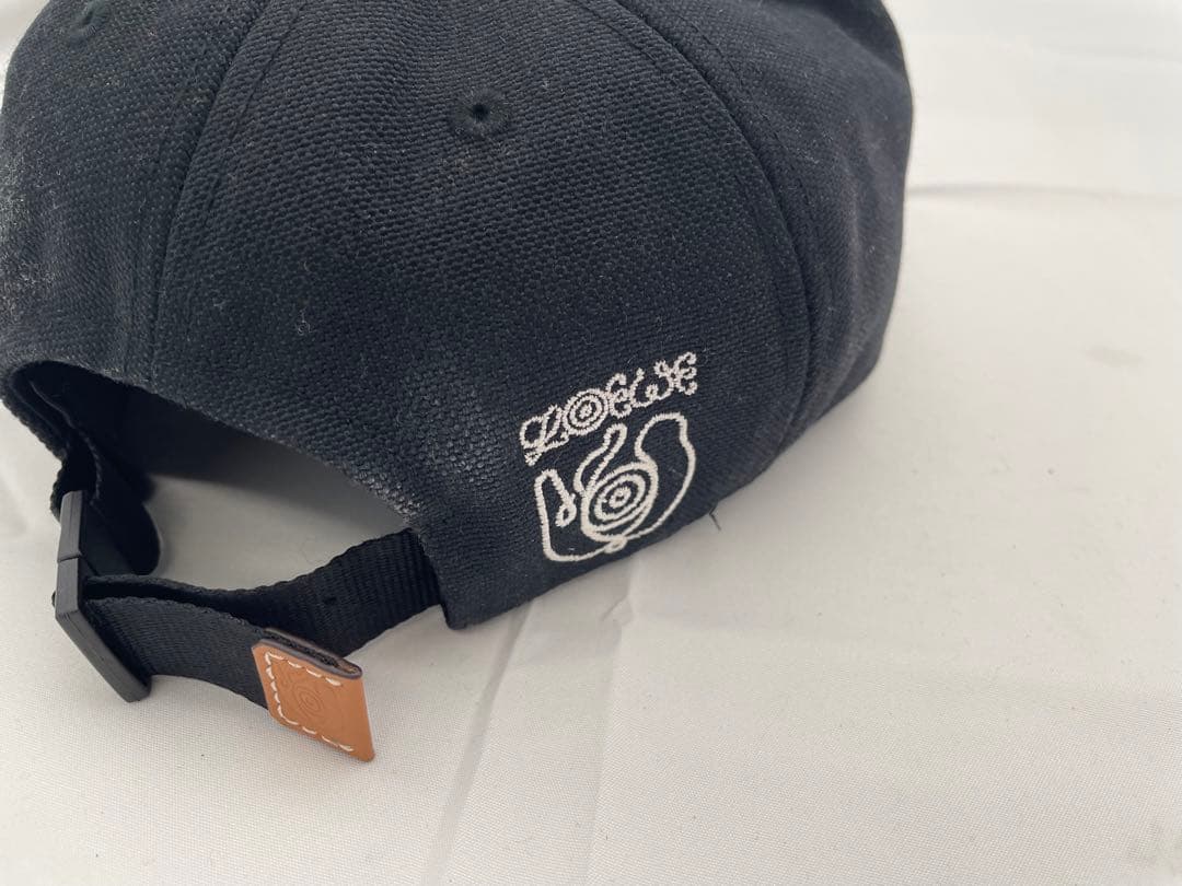 LOEWE ロエベ エンブロイダリー　ベースボールキャップ 黒刺繍ロゴ キャップ