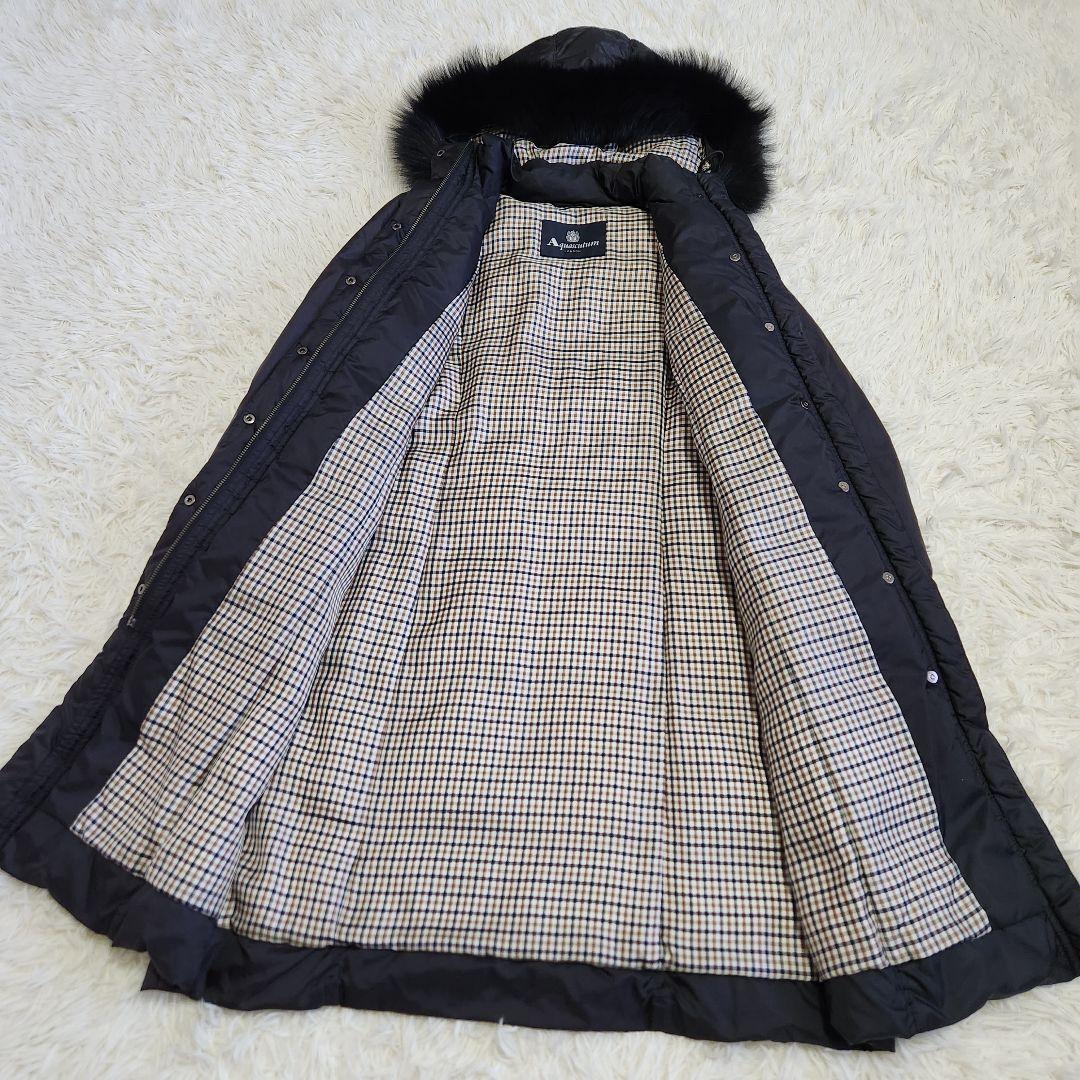 【訳あり美品】アクアスキュータム 黄金比 3WAY ダウンコート フード ファー