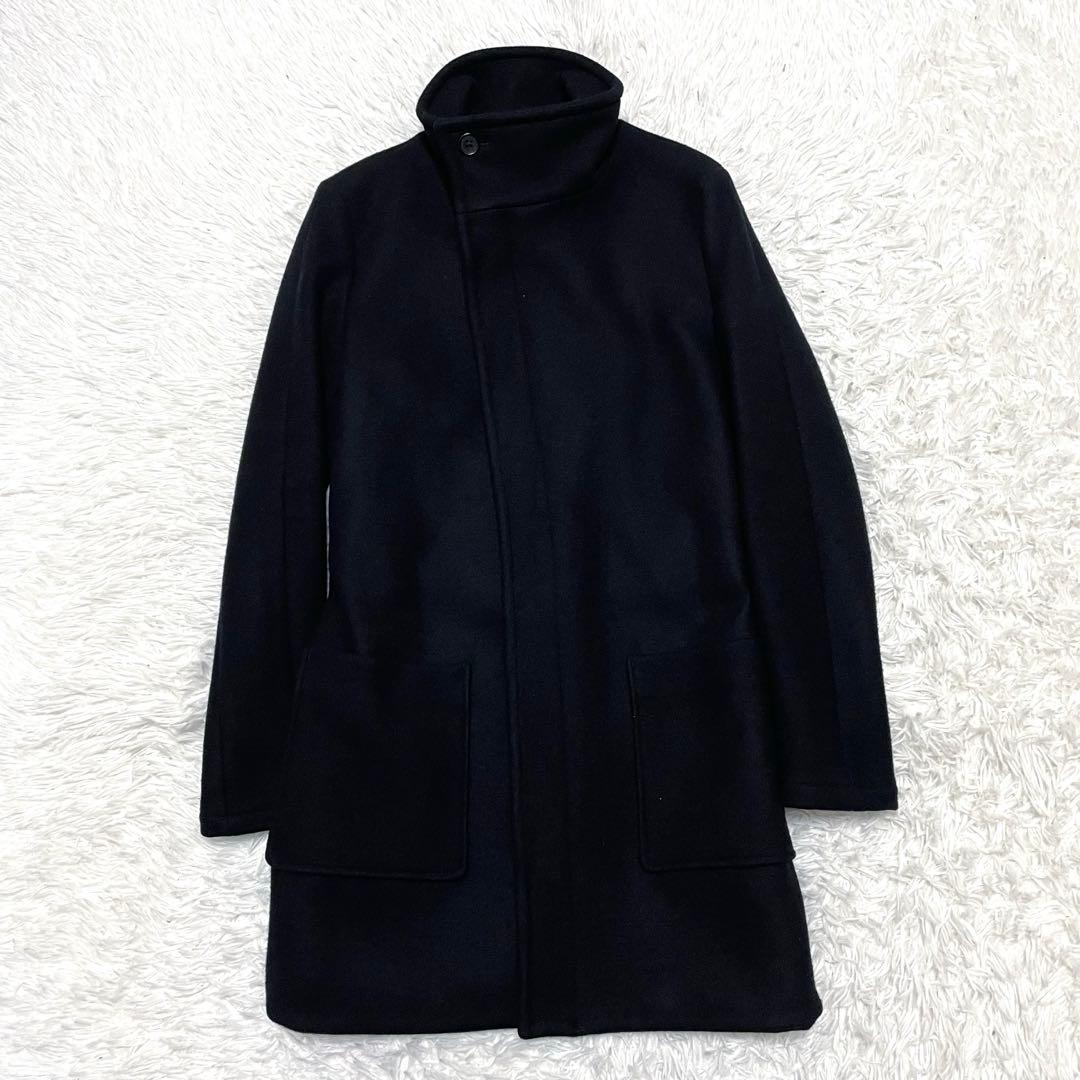 【極美品】 junhashimoto スタンドカラーウールコート　ブラック