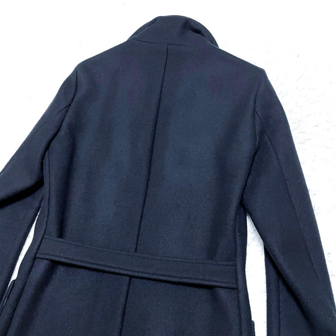 【極美品】 junhashimoto スタンドカラーウールコート　ブラック