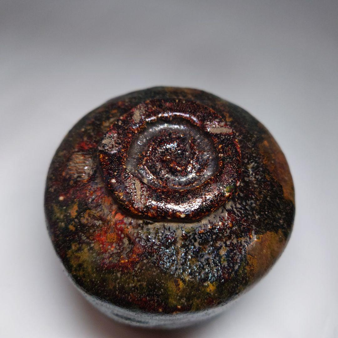 加藤石春　立田錦　楽茶碗　楽焼　筒茶碗　合箱付　抹茶茶碗　茶道具