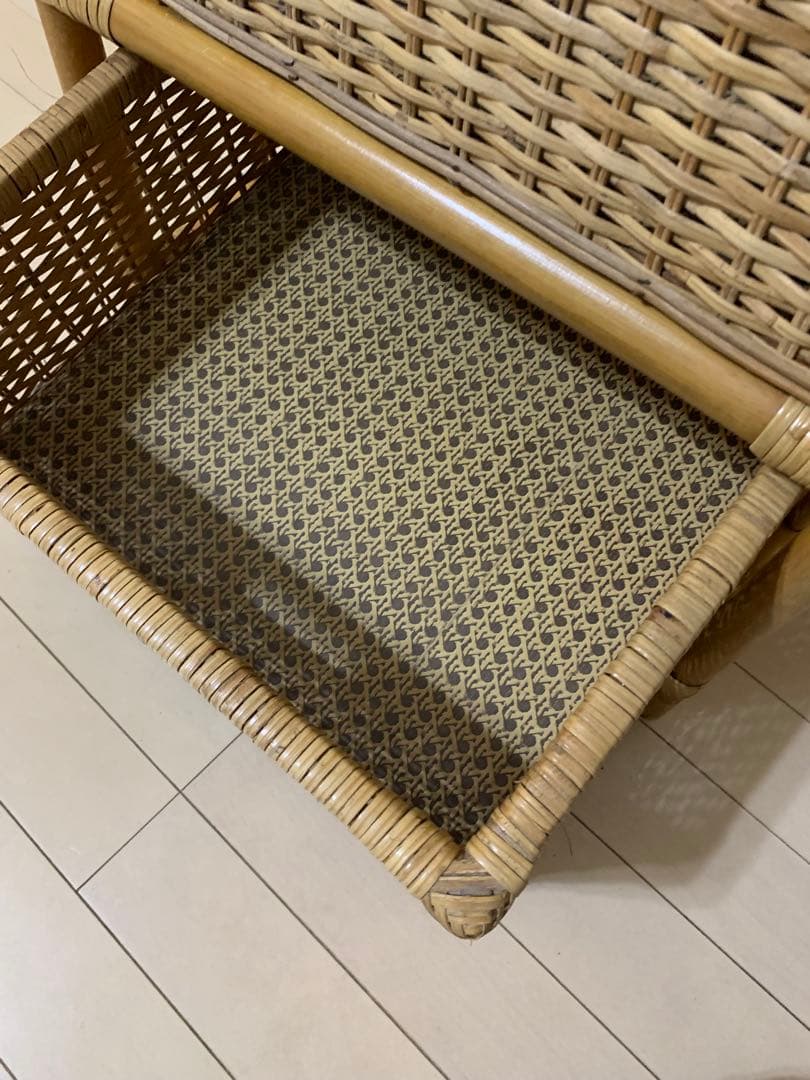 ラタン チェスト　5段 アンティーク レトロ インテリア 籐 アジアン家具 家具