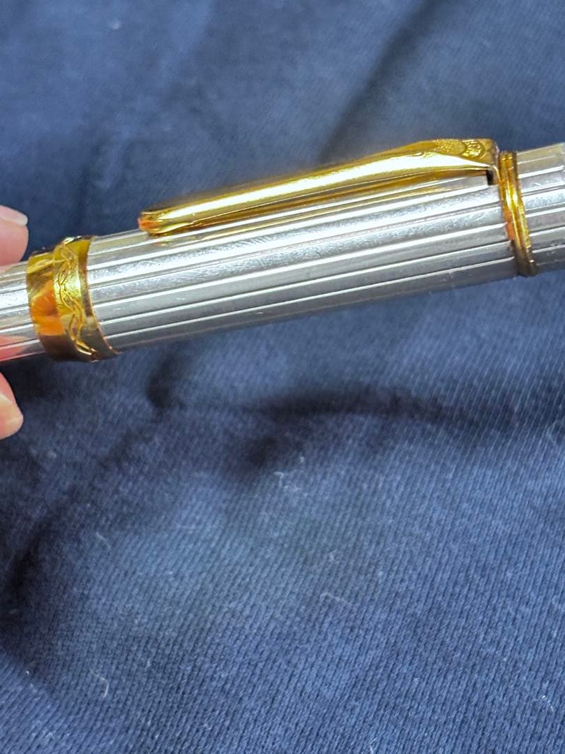 プラチナ万年筆銀無垢k18細字（F）