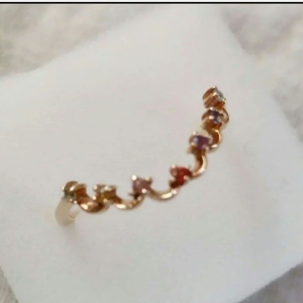 さ*ー様 K10YG　ete　フォーチュン　レインボー　クラウン　リング　9号