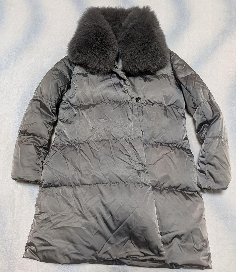 Theory luxe ダークグレー ロングダウンジャケットコート　38（M）