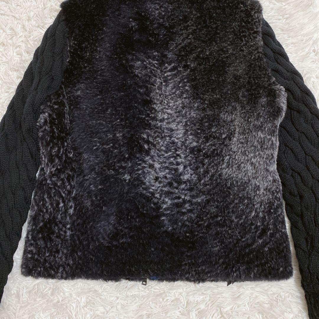 EPOCA UOMO シープファー×ニット ドッキング ブルゾン 50 XL