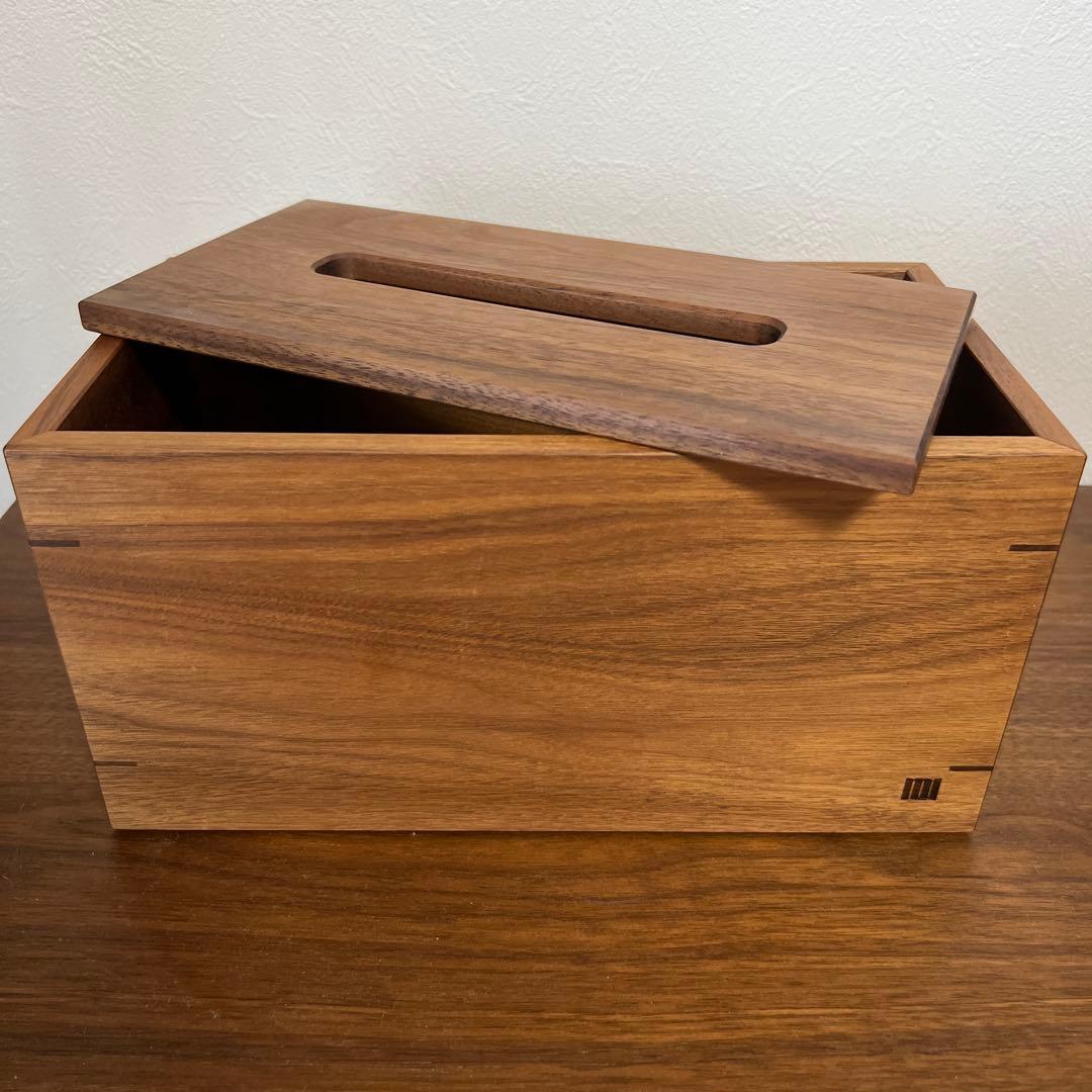 マスターウォール 木製ティッシュボックス ブラウン