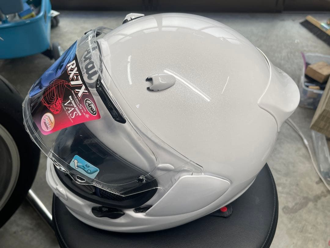 【美品】Araiアライ アストロGX グラスホワイト　59.60cm　Ｌサイズ