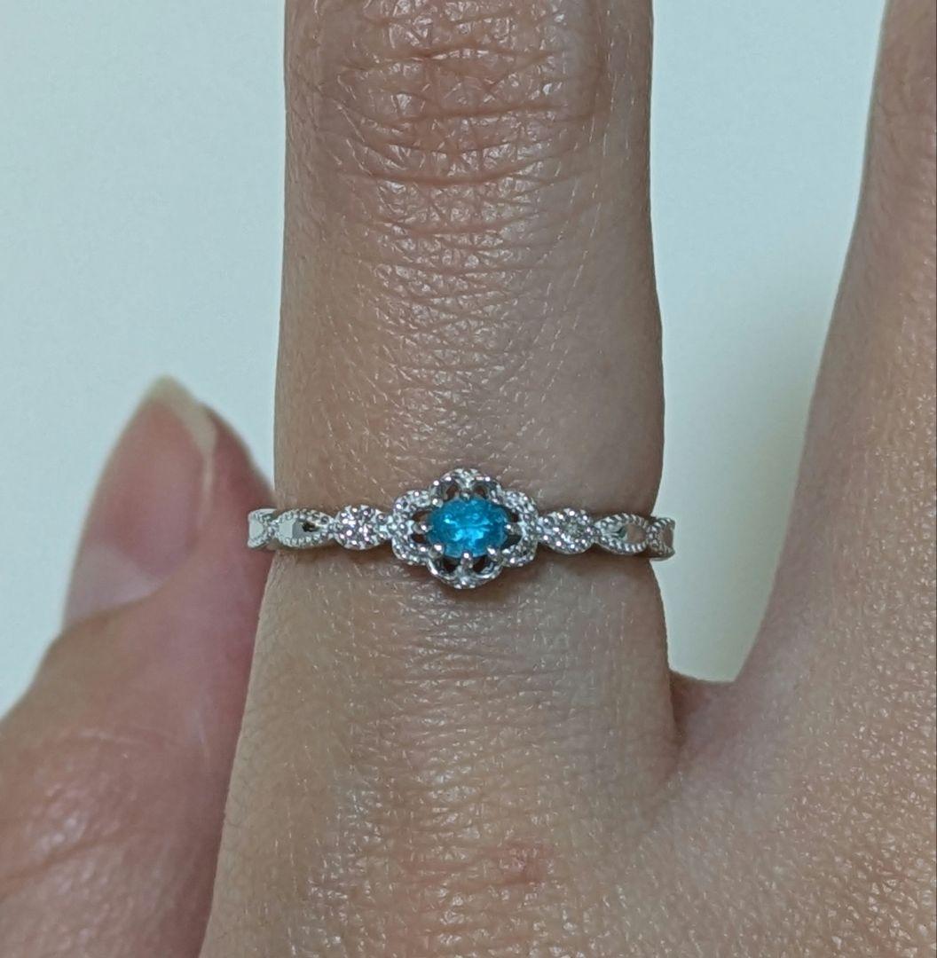 ★*★様 銅2.22%パライバトルマリン0.109ctリング