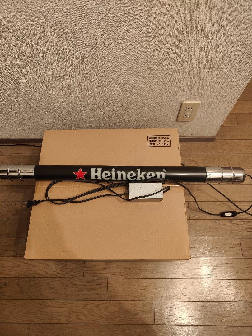 希少 ハイネケン インテリア照明 円柱形（横置き）
