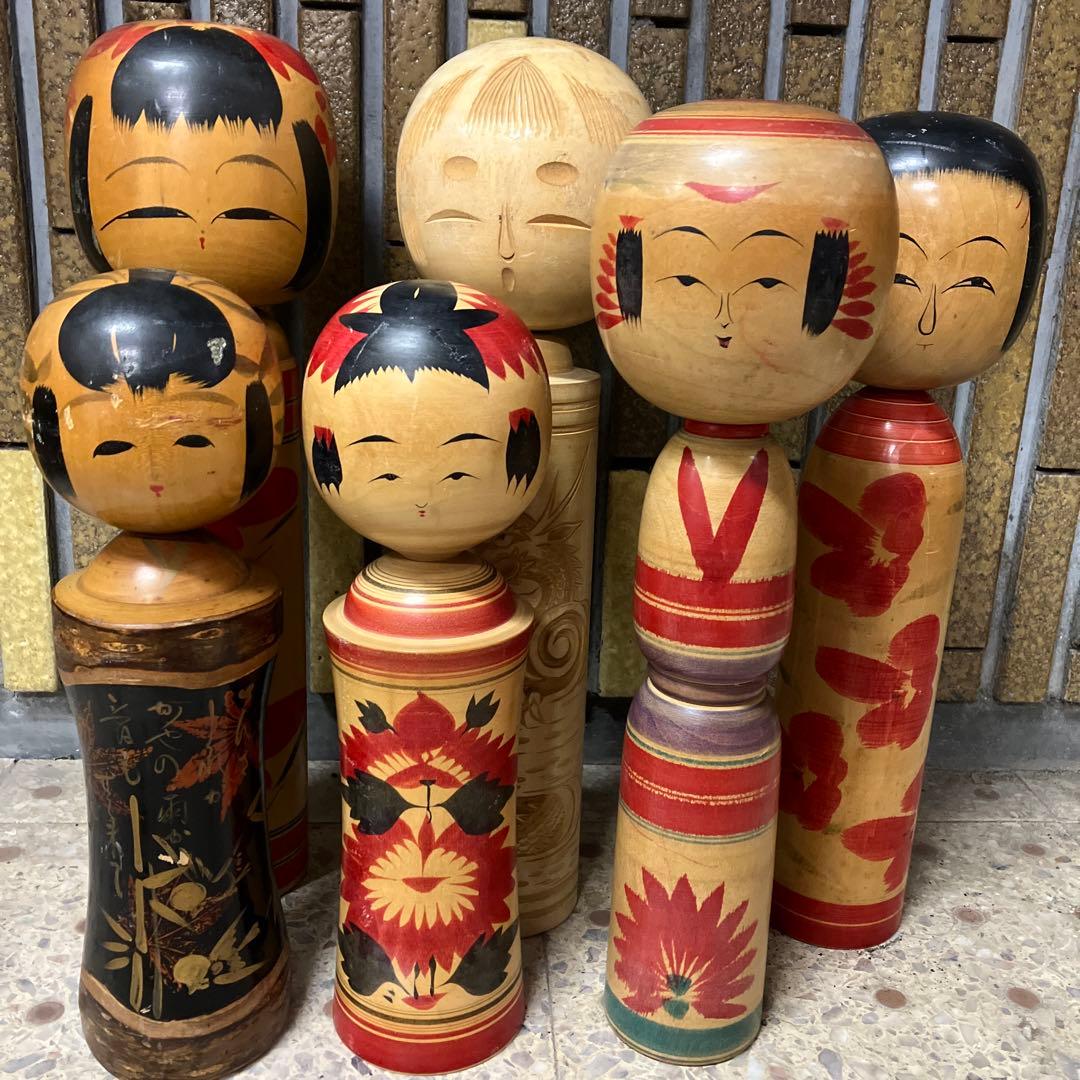 D-3 伝統こけし 11体 まとめ売り 作家銘あり 郷土玩具 民芸品 置物 鑑賞