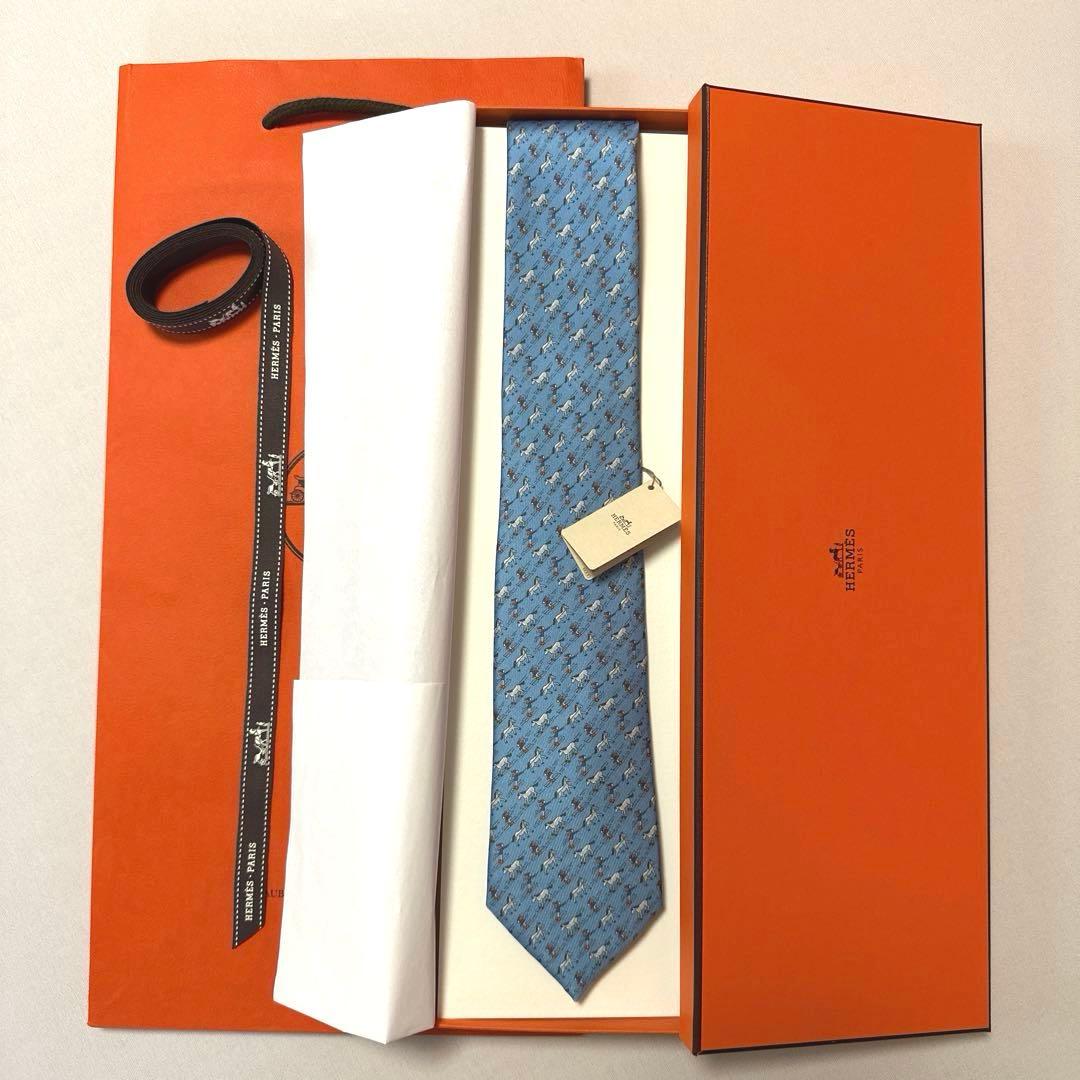 エルメス ネクタイ《ウィンター・ファン》 新品 未使用