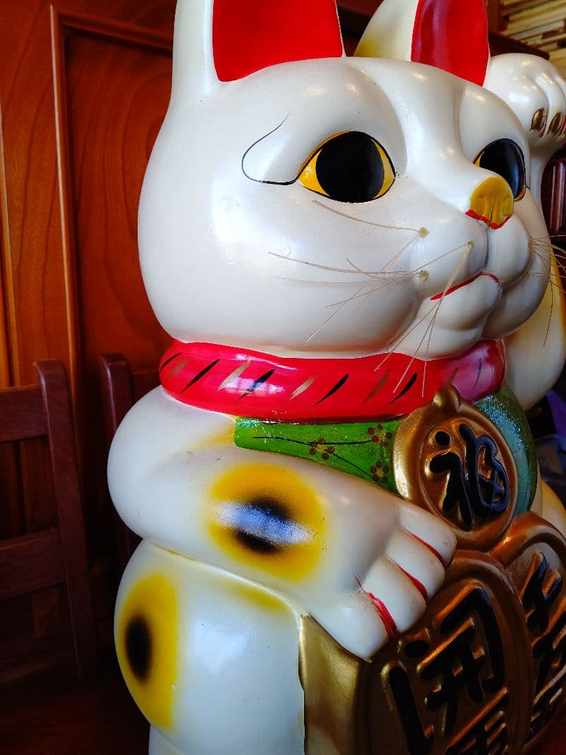 招き猫 最大20号 特注品 常滑焼 陶器 希少品 開運招福 千客万来