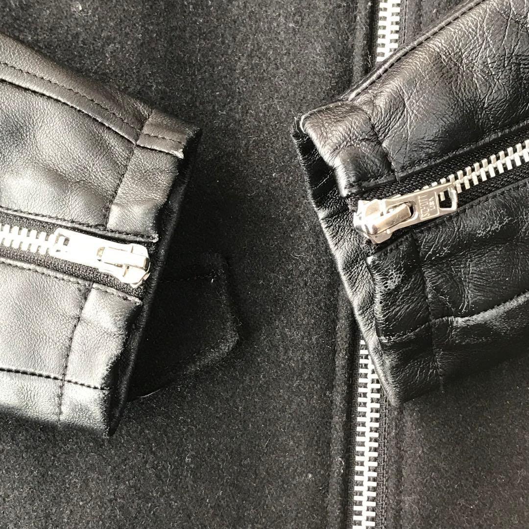 schott ショット ダブルライダースジャケット キルティング ラムレザー 黒