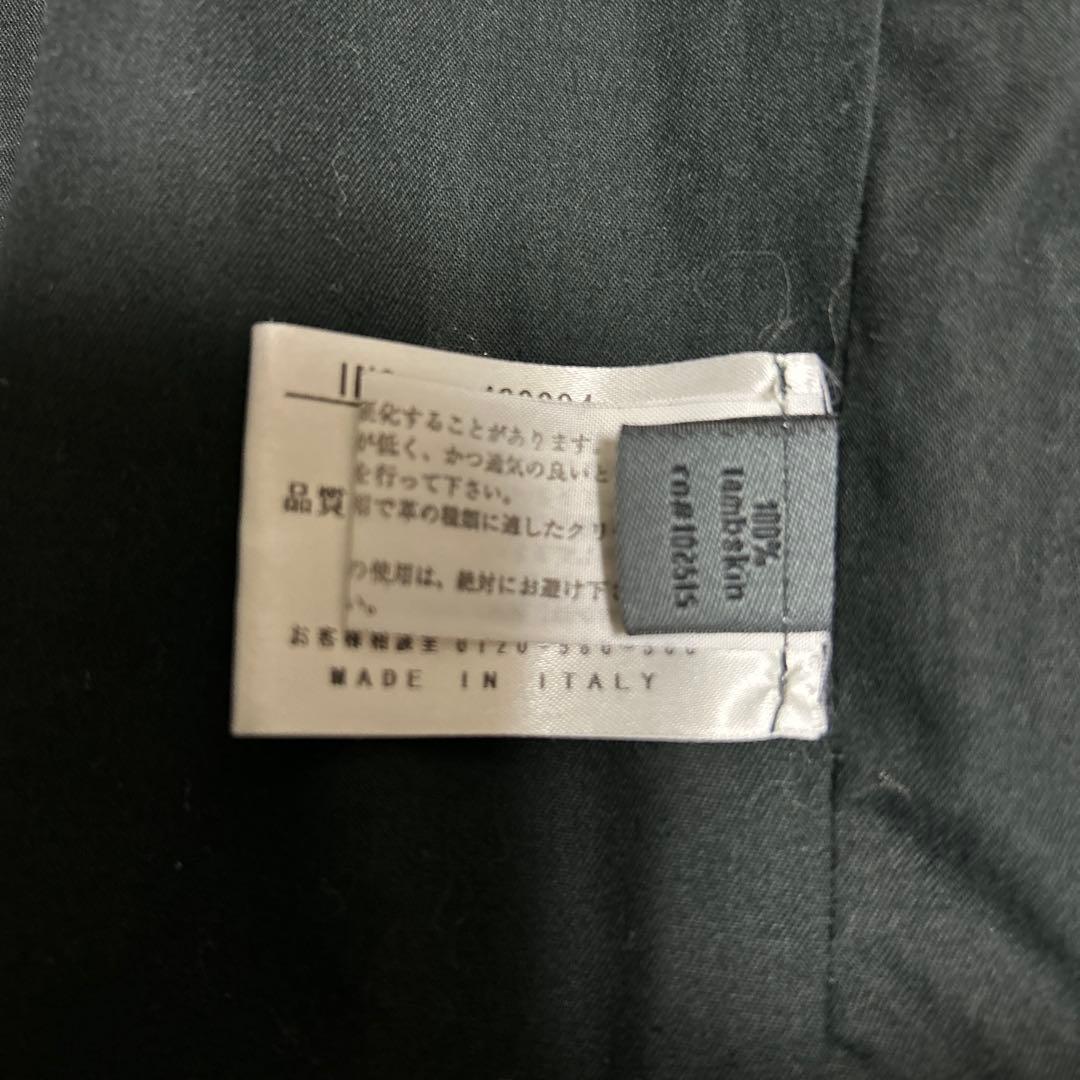 オンワード樫山　john varvatos レザージャケット　黒　ブルゾン　50