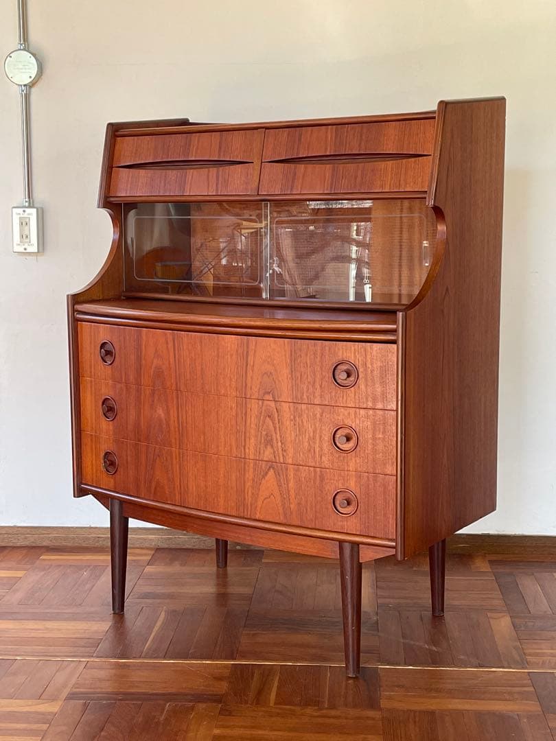 北欧 デンマーク ヴィンテージ チーク ライティング ビューロー