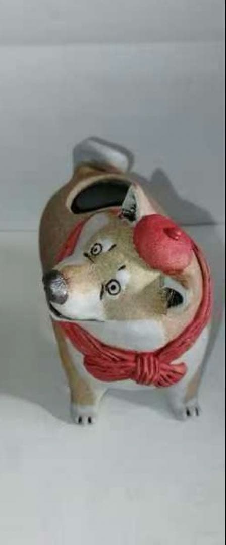 かとうゆみ　植木鉢ワンちゃん2