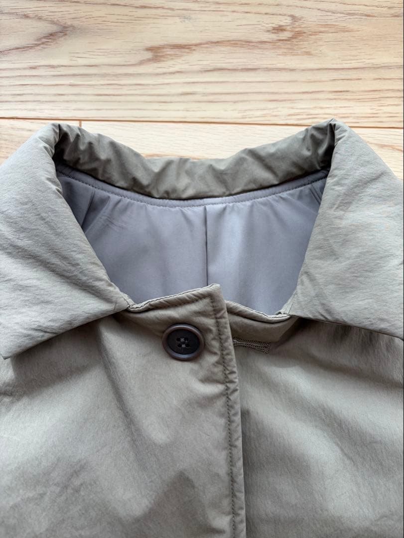 ナチュラン　&yarn コットンナイロン中綿コクーンコート