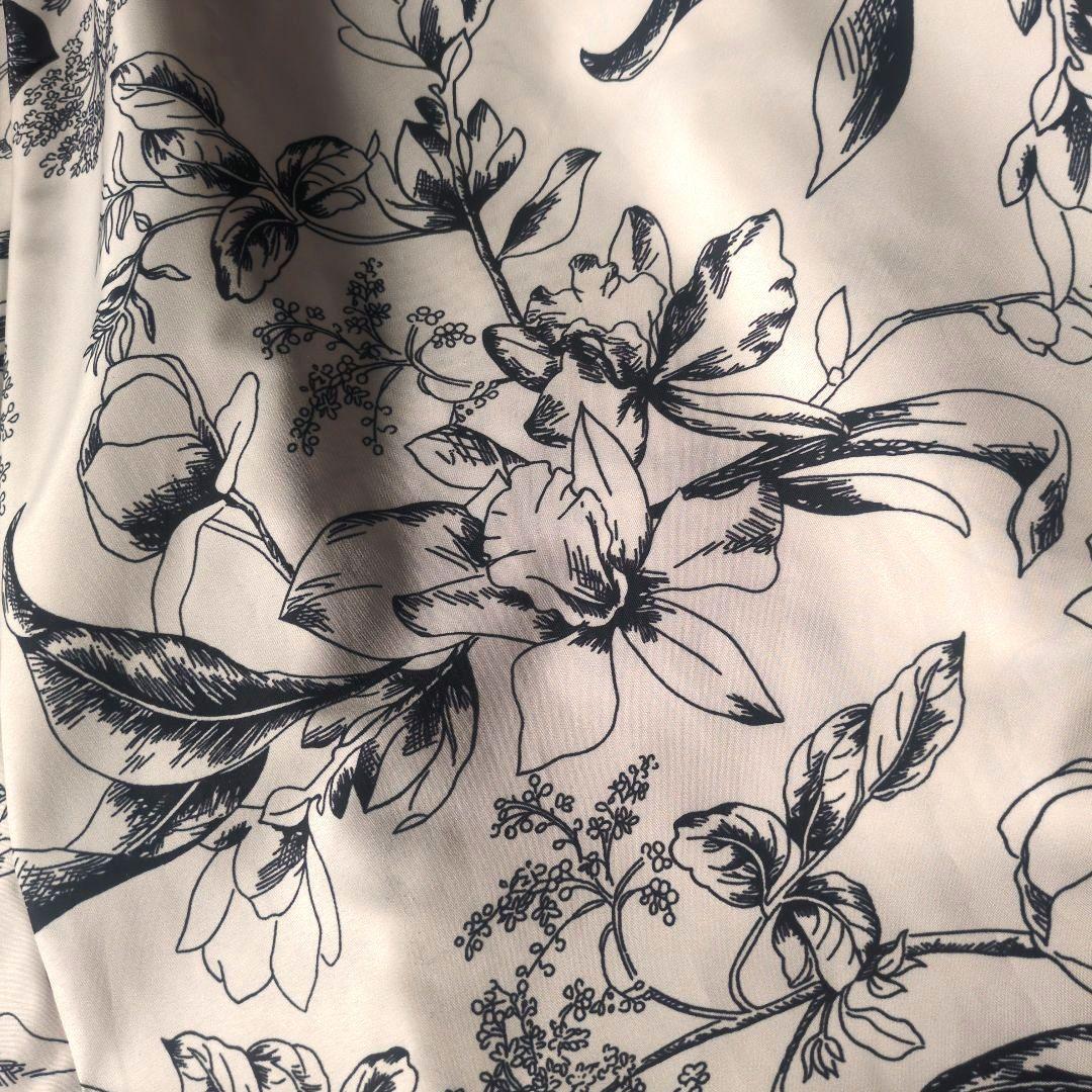 バーニーズニューヨーク　花柄ドッキングワンピース　ニット　長袖