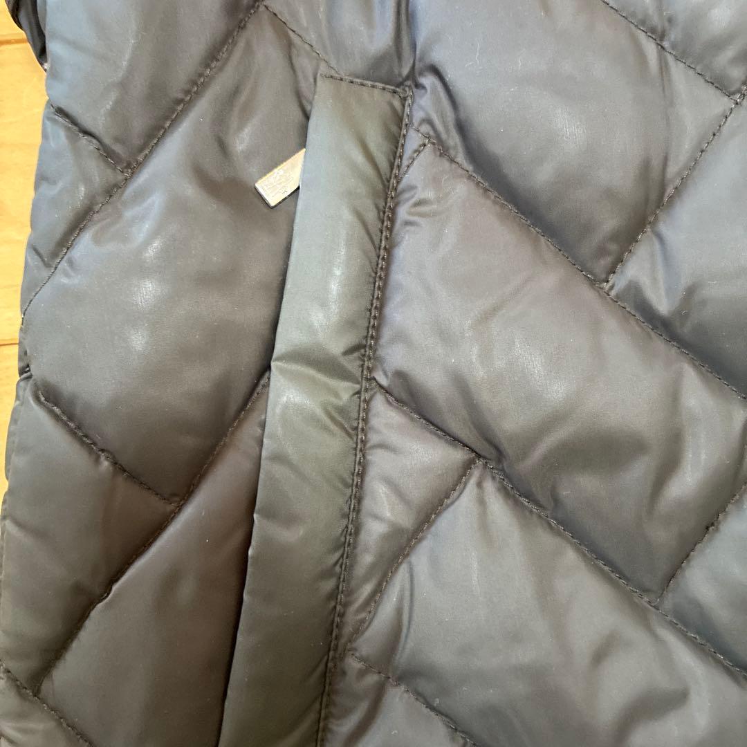モンクレール　茶タグ　焦茶　ファーフード付き ダウンコート