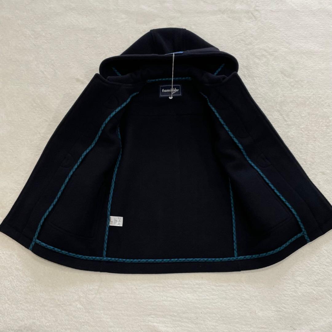 定価約6.4万円 未使用 ファミリア　ダッフルコート　現行　フード取り外し可　紺