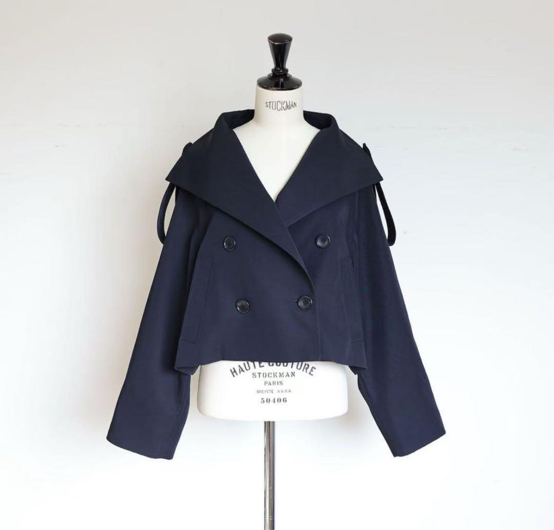 gypsohila GPB-606 Short Trench Coat ネイビー