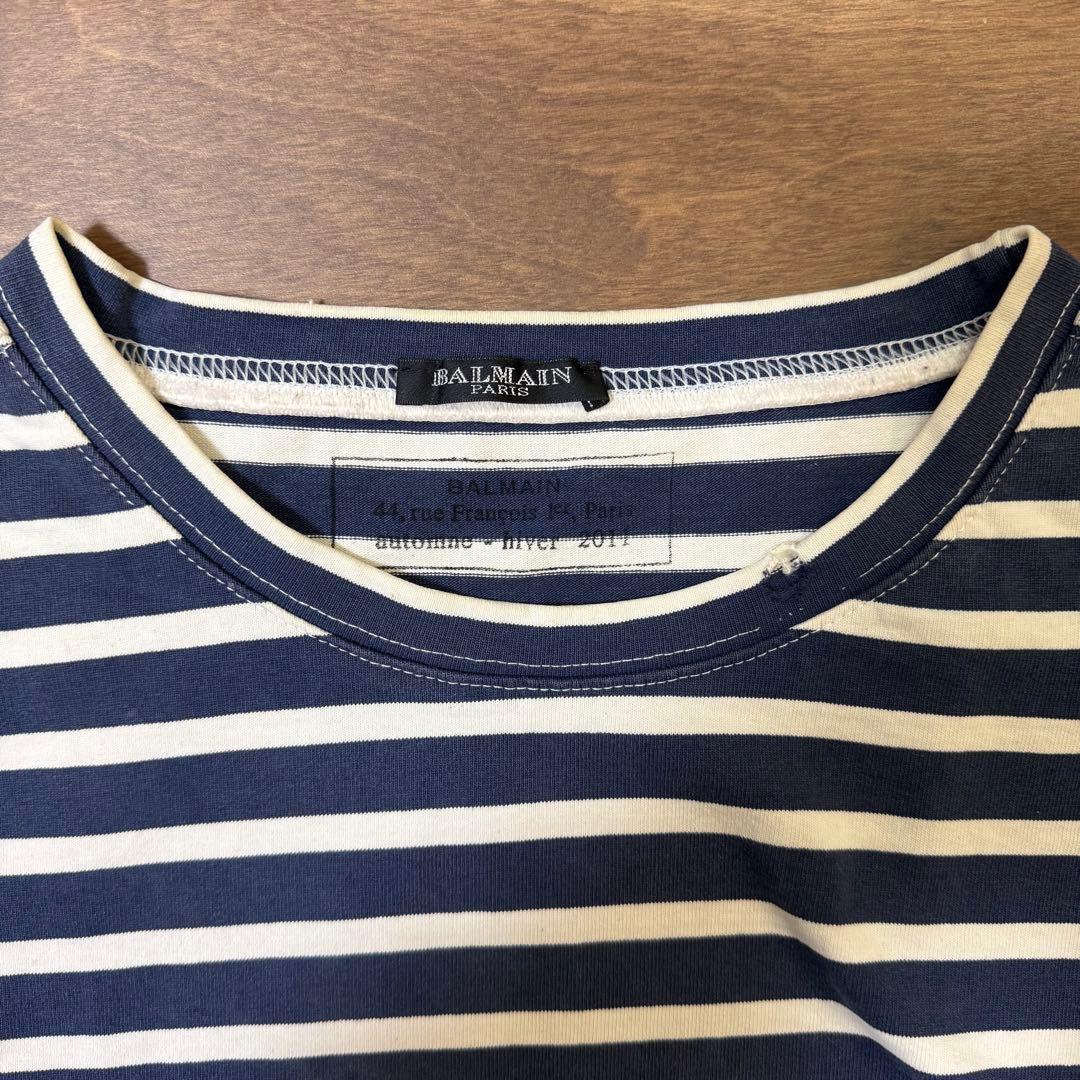 Balmain Homme AW11 ボーダー カットソー