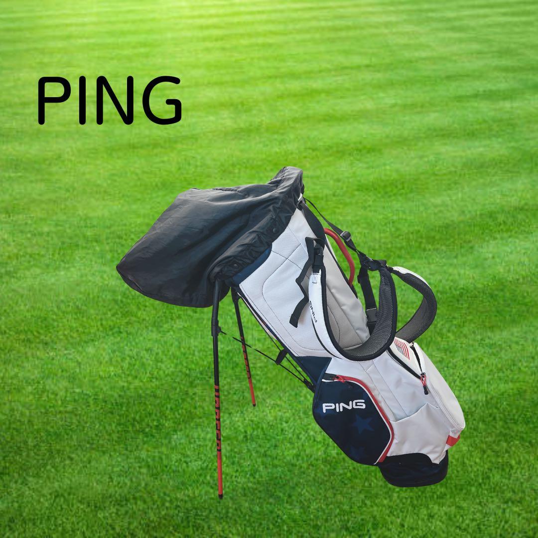 K093 美品！PING スタンド式キャディバッグ Hoofer Lite 軽量