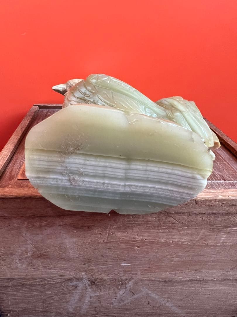 1495  特上彫 酉　鶏　置物 彫刻工芸品