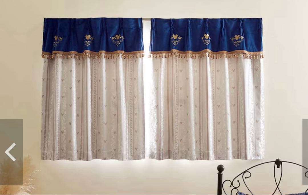 ベルメゾン　遮光・遮熱カーテン「ミッキーモチーフ」 ＜2枚組＞　ミラコスタ