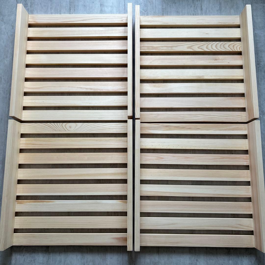 ①【２ヶ月使用】パレットベッド 8枚 すのこベッド 正方形