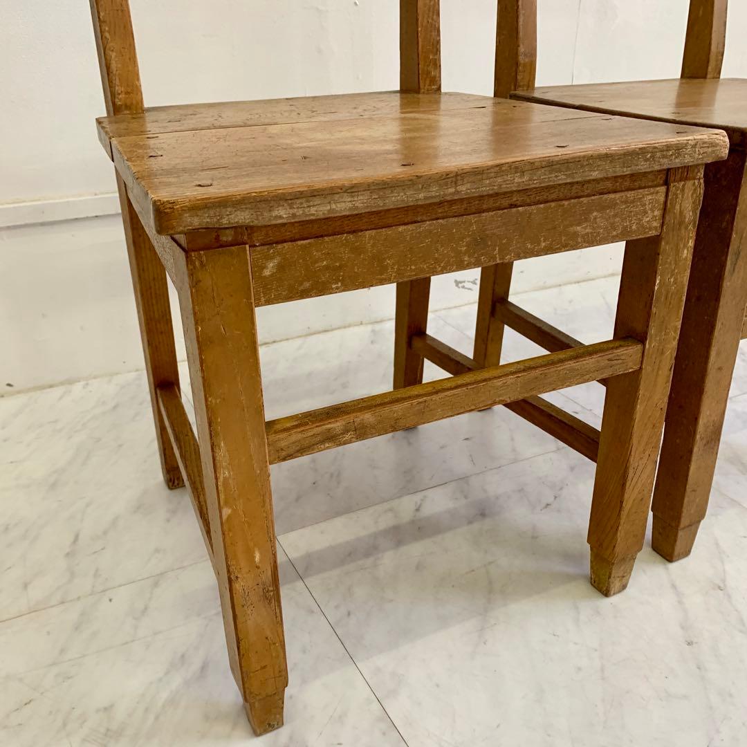 昭和レトロ 木製チェア 2脚セット｜昔懐かしい 古道具 椅子 木味 ヴィンテージ