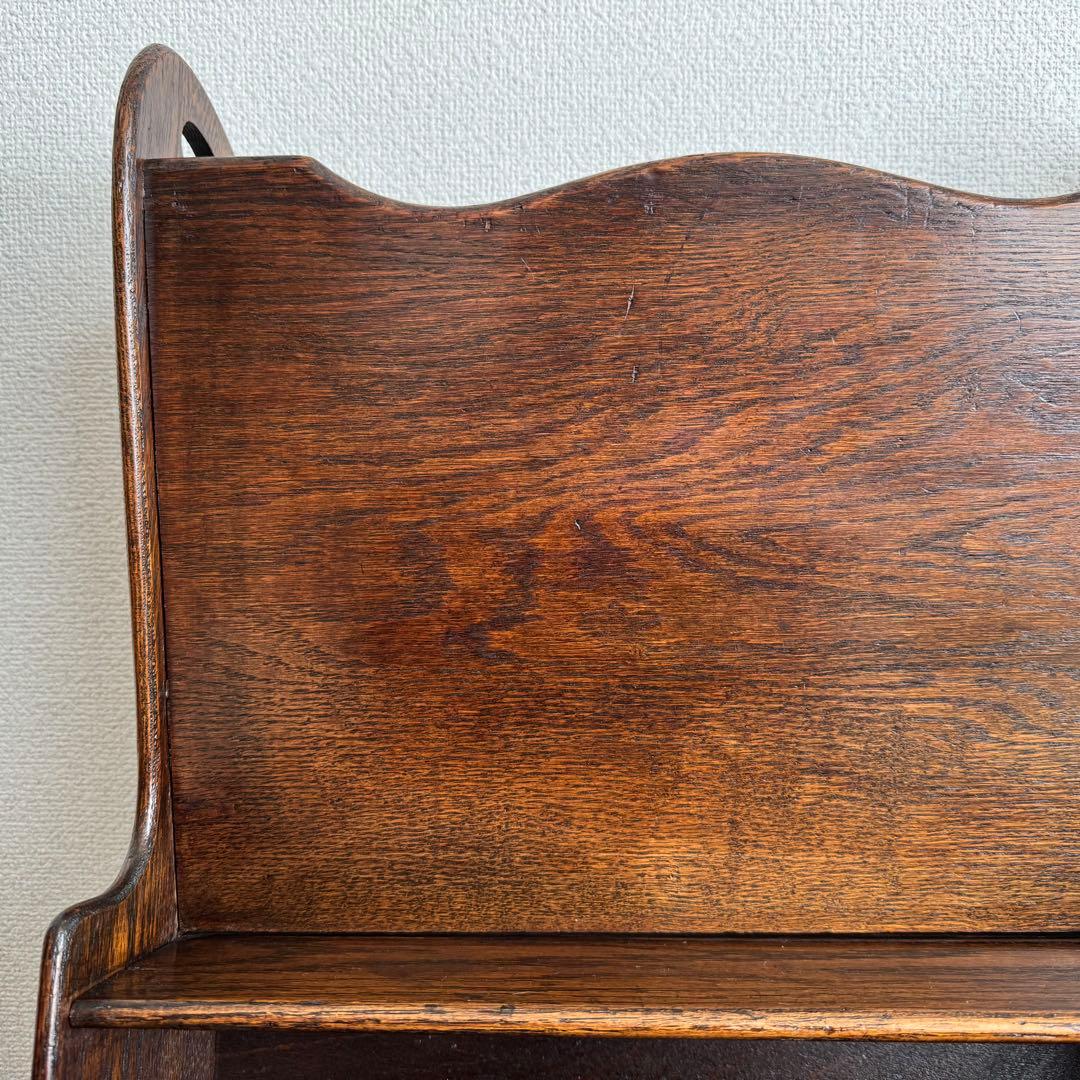 英国　アンティーク　木製　マガジンラック　本棚　収納　シェルフ　イギリス