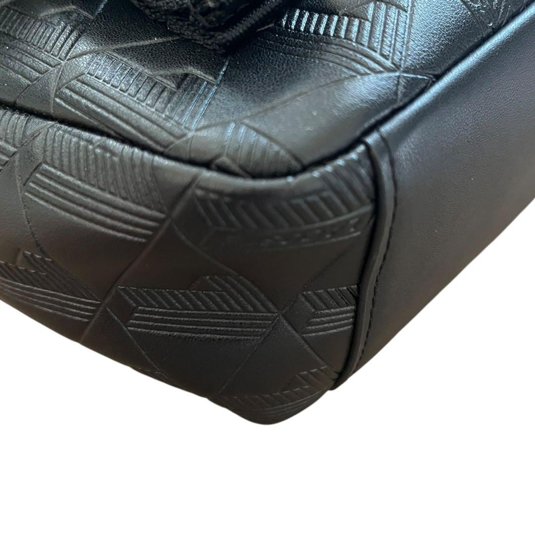 [未使用]ラコステ モノグラム メッセンジャー ショルダーバッグ ブラック