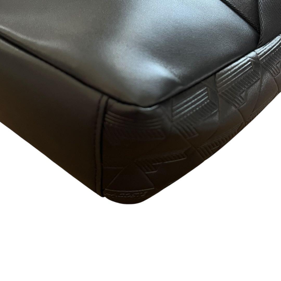 [未使用]ラコステ モノグラム メッセンジャー ショルダーバッグ ブラック