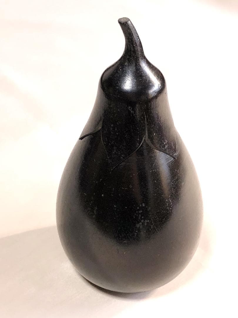 【 木彫漆塗茄子香筒 】　　最上手品　　蔵出　　I1105I