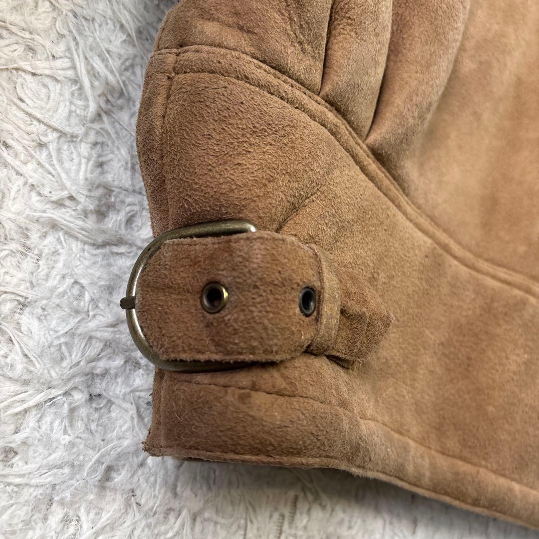 希少【SHEARLING】USA くるみボタン　ムートン　ボアスエード　US M