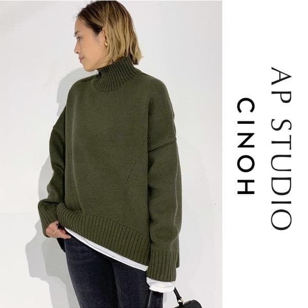 AP STUDIO CINOH ウールタートルネックプルオーバー