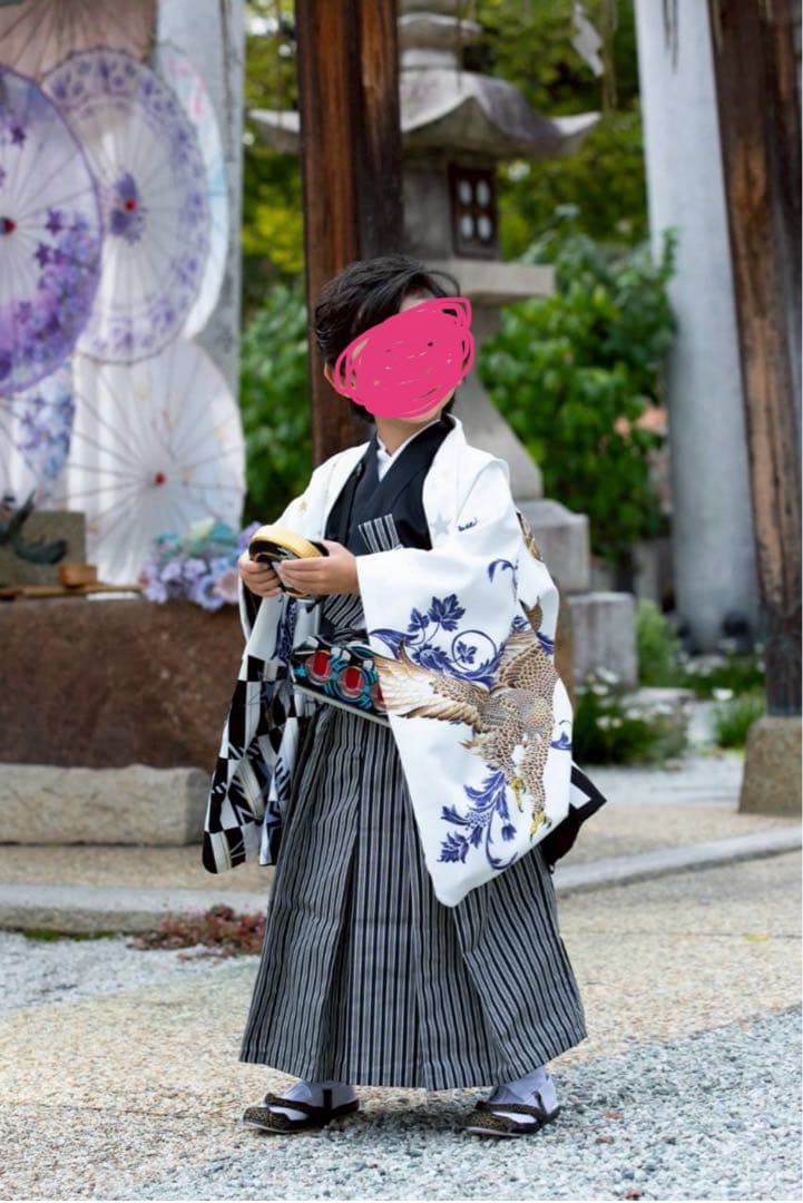 七五三　5歳　羽織2種　U-SUKeKIDSブランド フルセット　雪駄2個