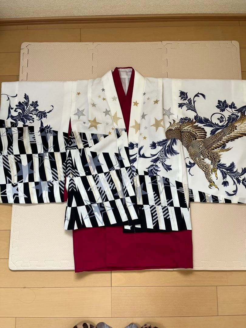 七五三　5歳　羽織2種　U-SUKeKIDSブランド フルセット　雪駄2個